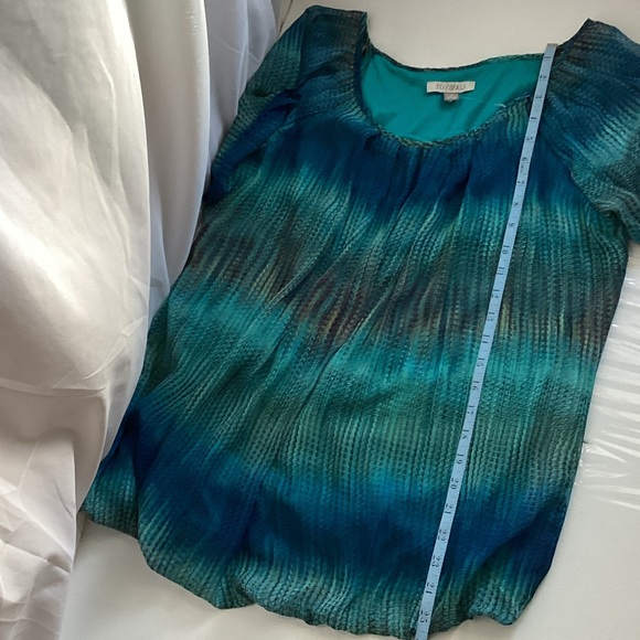 Roz & Ali Teal and Blue Blouse - Picture 9 of 11